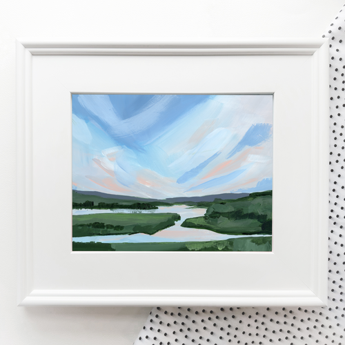 Tidal Reflection, Original Painting on Board