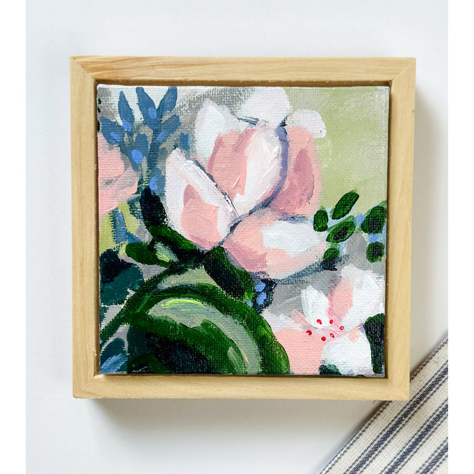 Tropical Mini Painting in Pinks and Greens I