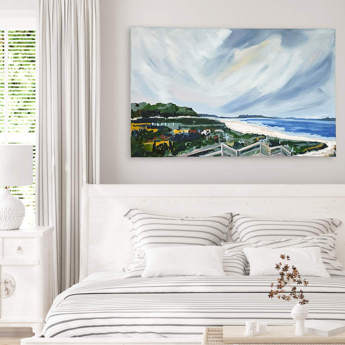 Looking North, Coastal View Painting on Canvas