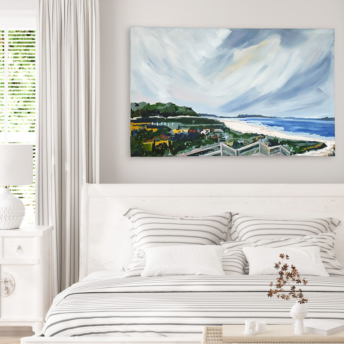 Looking North, Coastal View Painting on Canvas