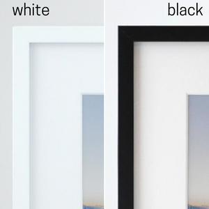 White and black frame corners