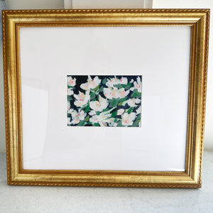 White Blossoms at Midnight, Fine Art Print