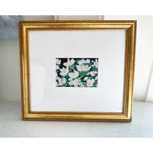 Load image into Gallery viewer, White Blossoms at Midnight, Luxe Framing with Oversized Mat
