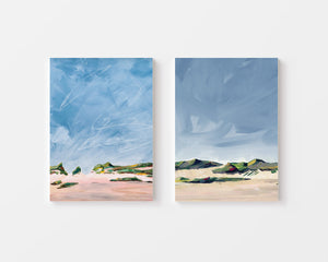 Beach Dunes Set of 2 Prints on Canvas Wrap