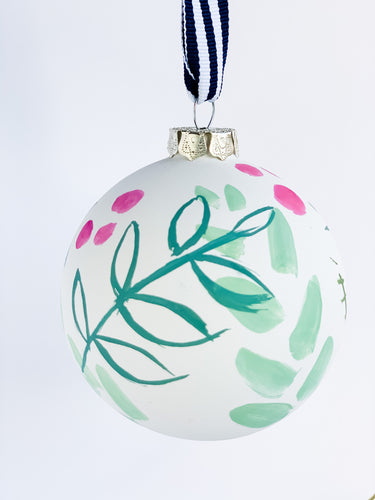 Evergreen Joy- Hand Painted Bisque Ornament