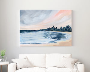 Pink Sky at Night on Canvas Wrap