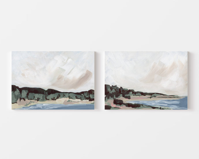 Beach Rose Set of 2 Prints on Canvas Wrap