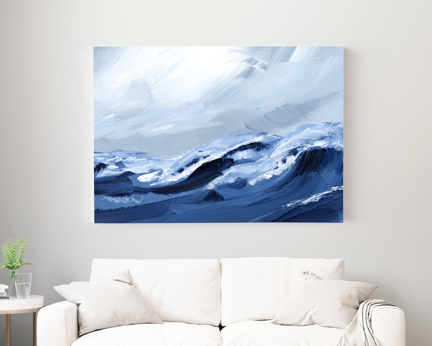 Big Sea, Waves Crashing on the Atlantic on Canvas Wrap