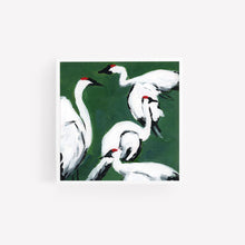 Load image into Gallery viewer, Sandhill Crane Grouping on Jade Green