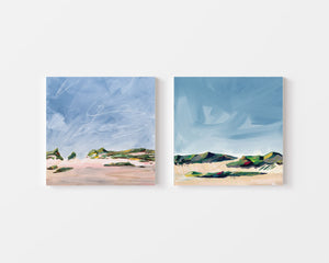 Beach Dunes Set of 2 Prints on Canvas Wrap
