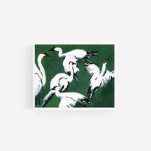 Load image into Gallery viewer, Sandhill Crane Grouping on Jade Green