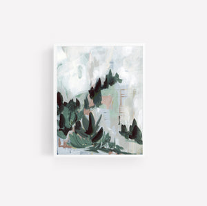 Modern Forest, Abstract Landscape Set of 2 Prints