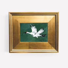 Load image into Gallery viewer, Single Crane in Flight, Deep Green